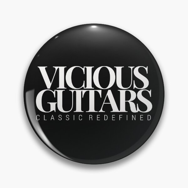 Item preview, Vicious Guitars logo, white on black designed and sold by Popovicious.