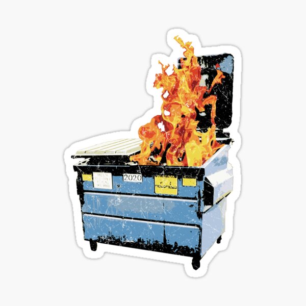 Dumpster Fire Funny  Sticker for Sale by IronEcho