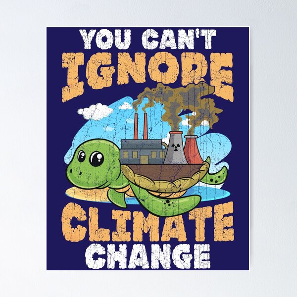 Climate Change Grunge Posters Wall Mural, Vintage Murals