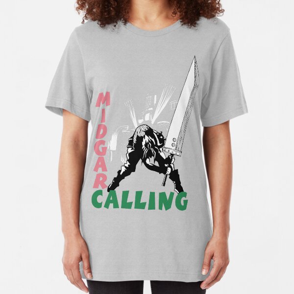 Midgar Calling Slim Fit T-Shirt