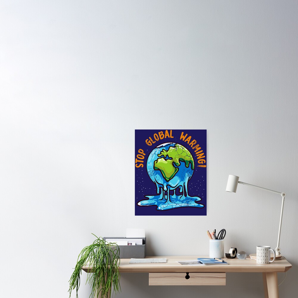 Climate Change Grunge Posters Wall Mural, Vintage Murals