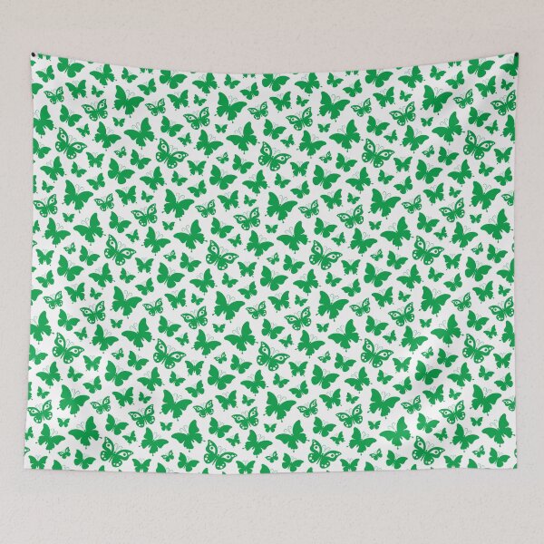 Item preview, Pattern of pretty green butterflies designed and sold by Deviser.