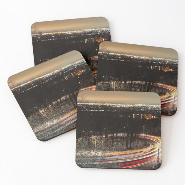 Item preview, Light trails in a curved road designed and sold by RezieMart.
