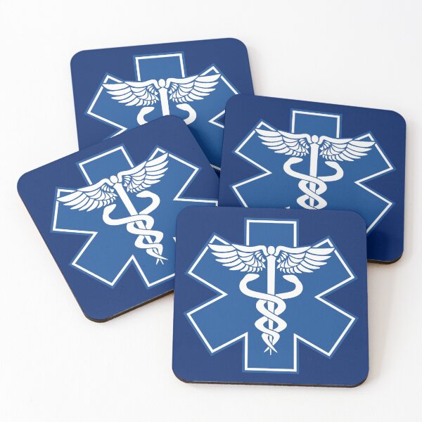 Item preview, EMT Health Care Caduceus Blue Medical Symbol designed and sold by hobrath.