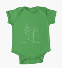 Handstitched trees One Piece - Short Sleeve