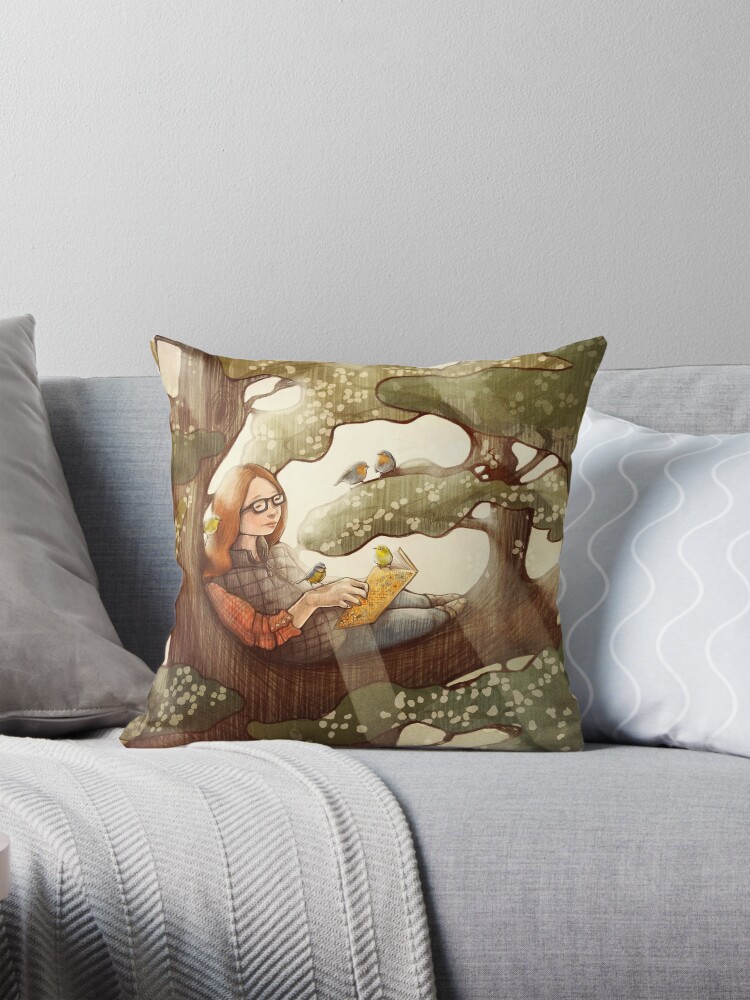 Thumbnail 1 of 4, Pillow, Spring Read designed and sold by jgingras.