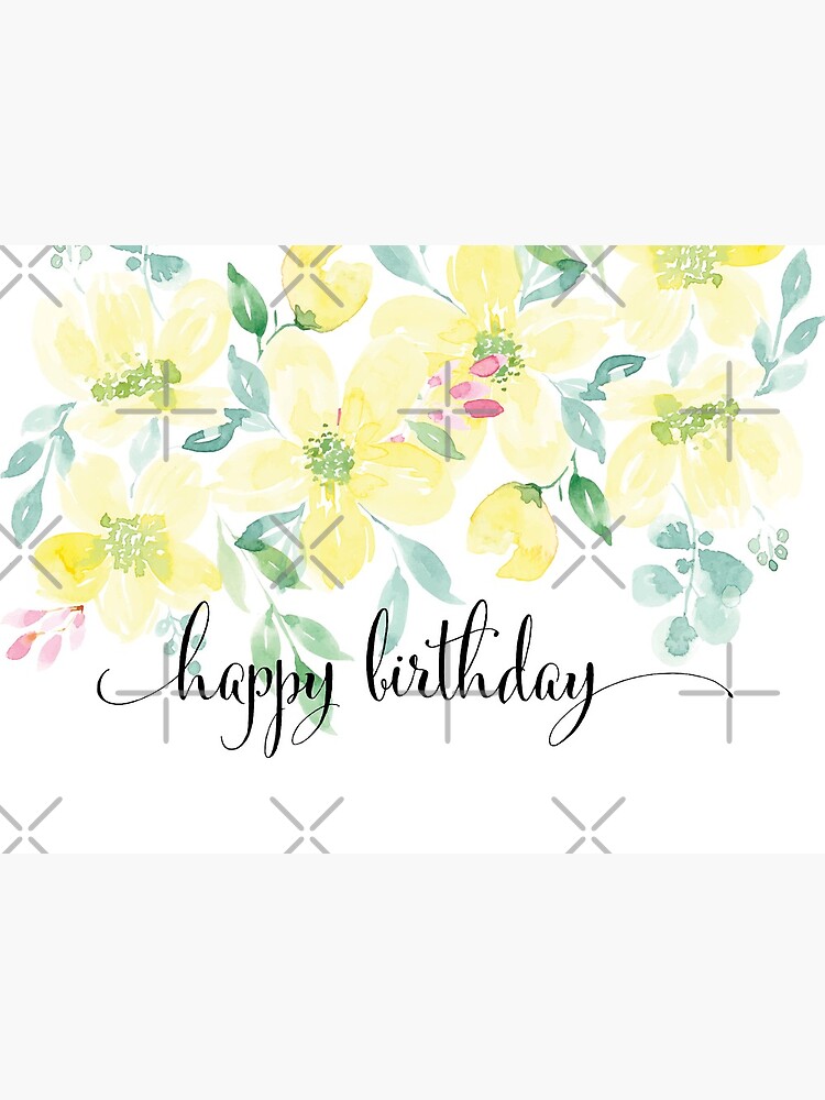 birthday wish with beautiful flowers  Mounted Print for Sale by  ColorandColor