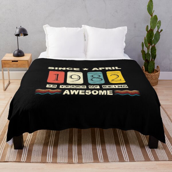 Item preview, Awesome April 1982 Vintage Tshirt 38 Years Old Birthday designed and sold by thehafdesigner.