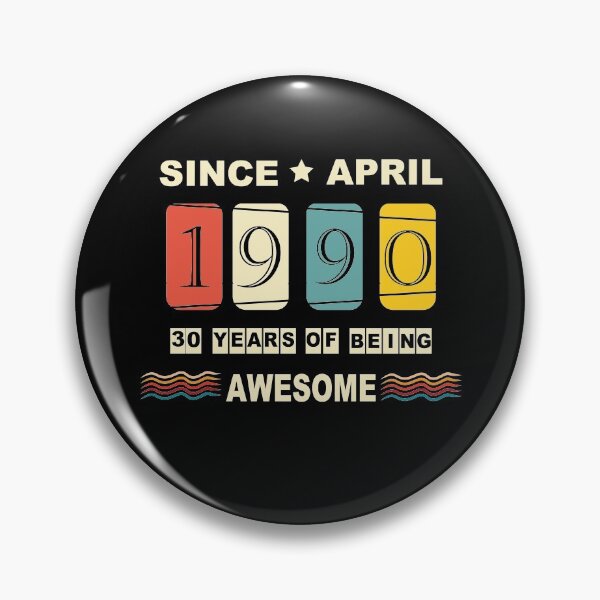 Item preview, Awesome April 1990 Vintage Tshirt 30 Years Old Birthday designed and sold by thehafdesigner.