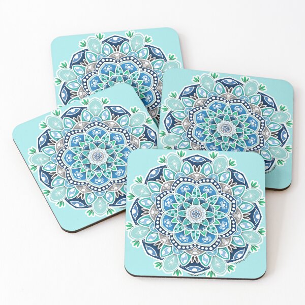 Item preview, Mandela Flower (design 1) Cool Colors designed and sold by AaronAndGeren.