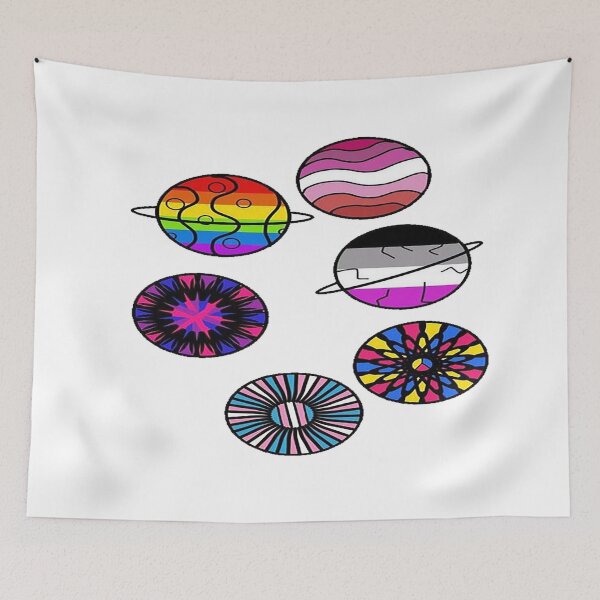 Item preview, lgbt rainbow planets designed and sold by Omeris.