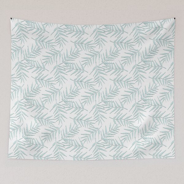 Item preview, Fern Forest Single Layer Hand Drawn by Teresa Ryan in Mint Green & White designed and sold by Teresa Ryan.