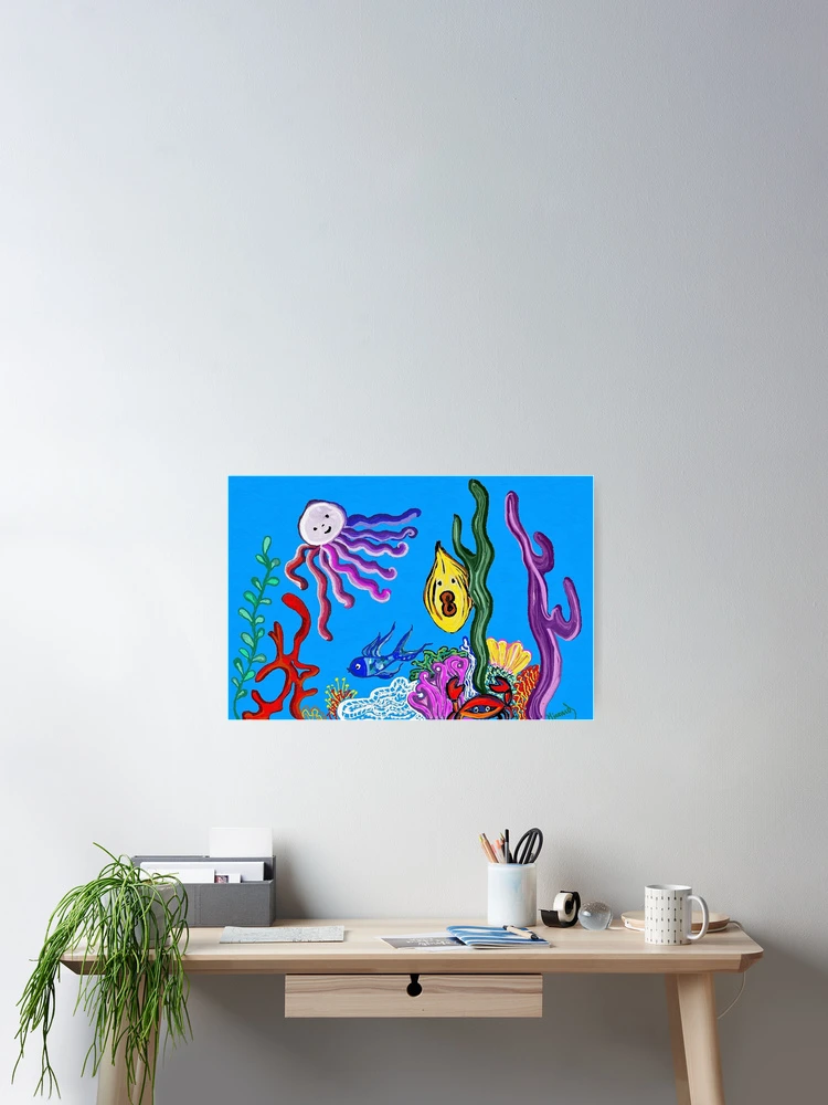 Thumbnail 2 of 3, Poster, Fishy Two designed and sold by Robin Kinnard.