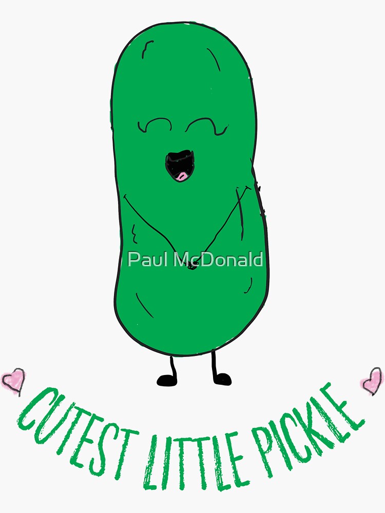 "Cutest Little Pickle" Sticker for Sale by IronAndFire Redbubble