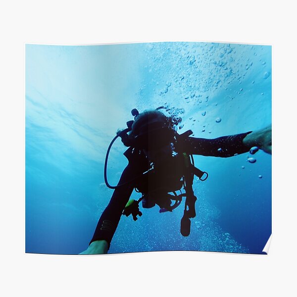 Scuba Blue Posters Redbubble - how to get atlantis key roblox scuba diving at quill lake