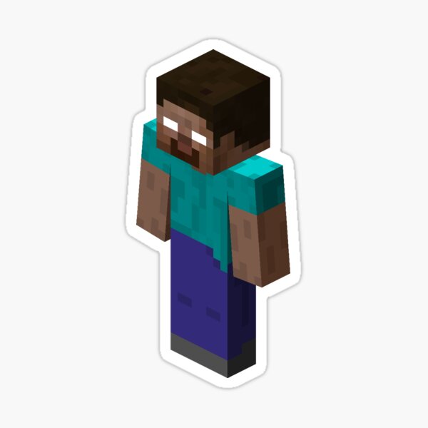 Minecraft Herobrine Stickers Redbubble - how to craft herobrine in minecraft youtube in 2020 minecraft crafts roblox