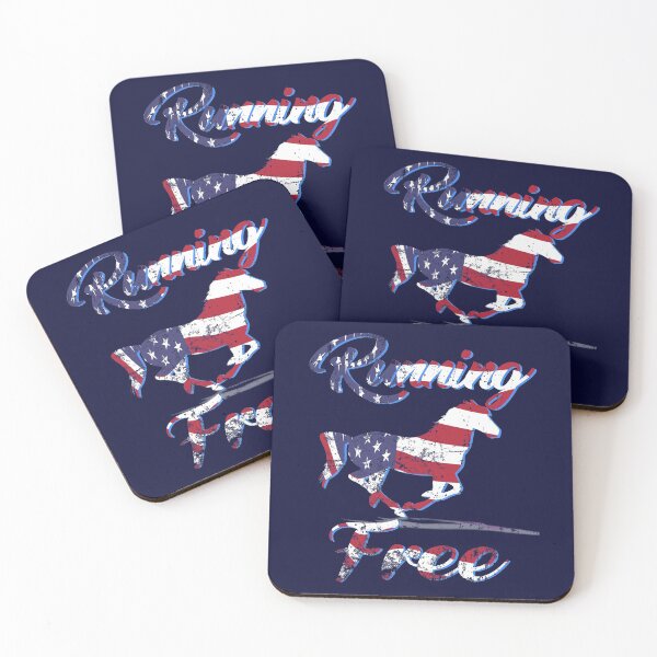 Item preview, Horse Running Free In the US Flag - Distressed Design designed and sold by No1Equestrian.