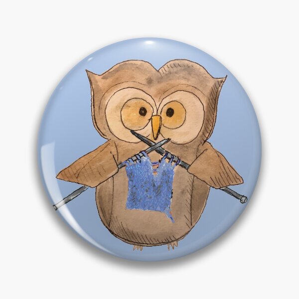Item preview, Knitting Owl - Light Blue Class designed and sold by sarahekj.