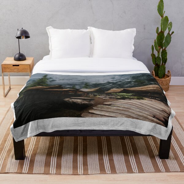 Skyrim- Riverwood Throw Blanket