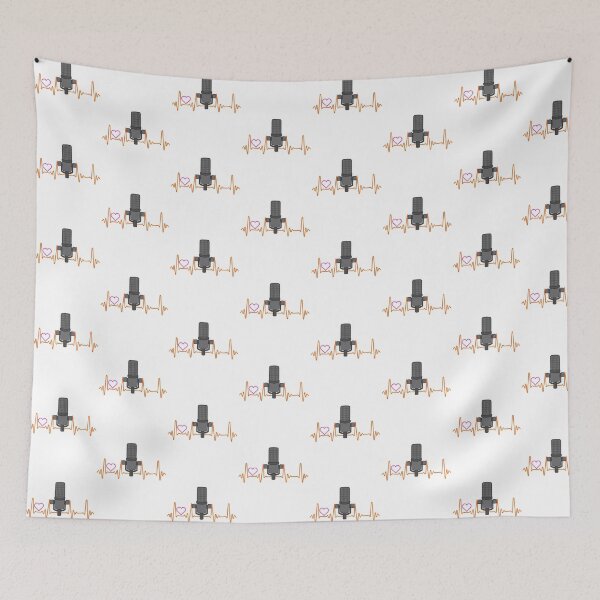 Item preview, Awesome Podcast Heartbeat Podcaster Heart Beat Tile Pattern designed and sold by perfectpresents.