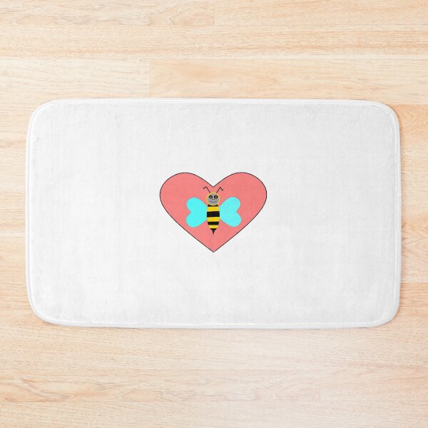 Item preview, a bee in a pink heart designed and sold by loiret1958.
