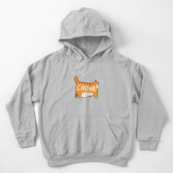 Chonky Tabby Cat Kids Pullover Hoodie