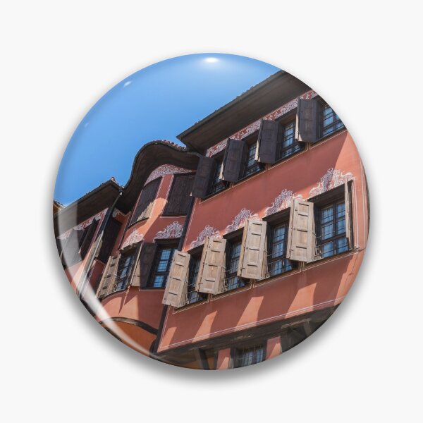 Item preview, Old Town Plovdiv - A Hundred Windows Facade in Rich Orange designed and sold by Georgia Mizuleva.