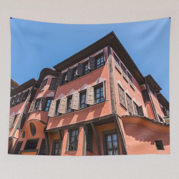 Item preview, Old Town Plovdiv - A Hundred Windows Facade in Rich Orange designed and sold by Georgia Mizuleva.