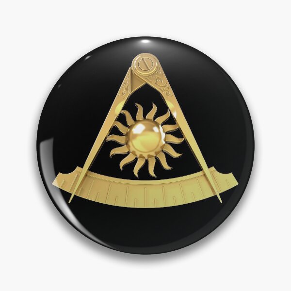 Item preview, Freemason Gold Compass & Quadrant Black Background Masonic Past Master designed and sold by MasterMasonMade.