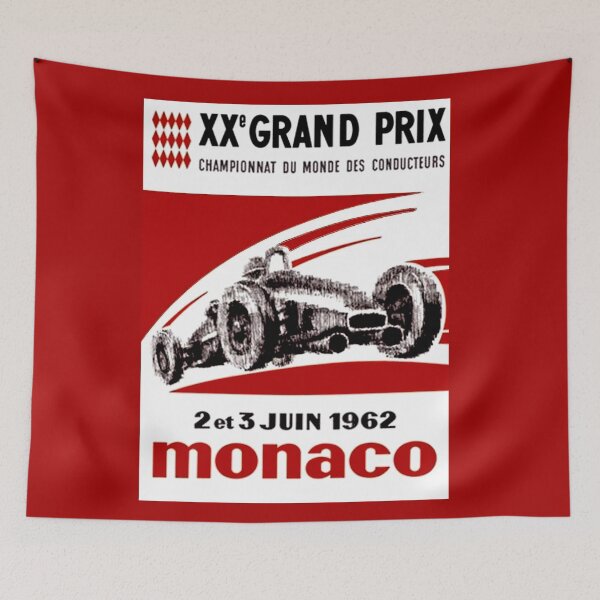Aperçu de l'œuvre MONACO: Vintage 1962 Grand Prix Auto Racing Print créée et vendue par posterbobs.