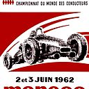 1962 Stations Plaque émaillée XXL Garage liques Affiche  Grand Prix de Monaco 