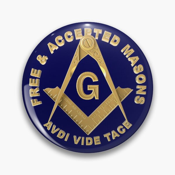 Item preview, Freemason Gold Square & Compass Free & Accepted Masons Blue Background Masonic designed and sold by MasterMasonMade.
