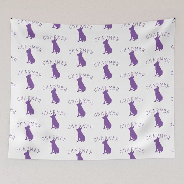 Item preview, KELPIE Charmer (cute purple dog) designed and sold by jazzydevil.
