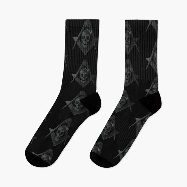 Item preview, Freemason Square & Compass Stealth Skull Widows Son Masonic designed and sold by MasterMasonMade.