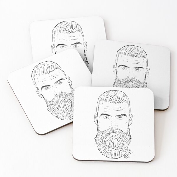 Item preview, Big Ol Beard - black lines designed and sold by RobskiArt.