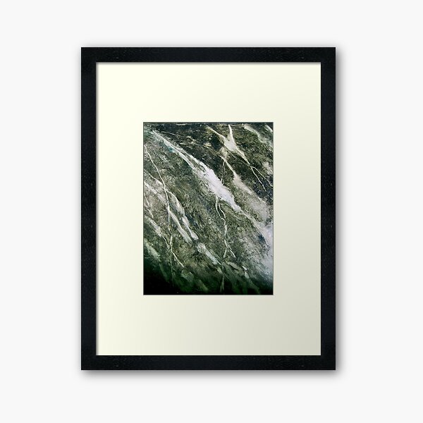 Green marble Framed Art Print