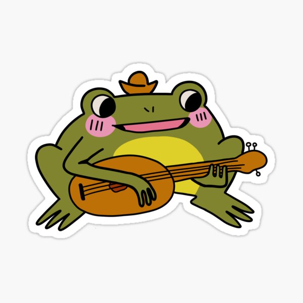 "Ukulele frog" Sticker for Sale by shabticorn Redbubble