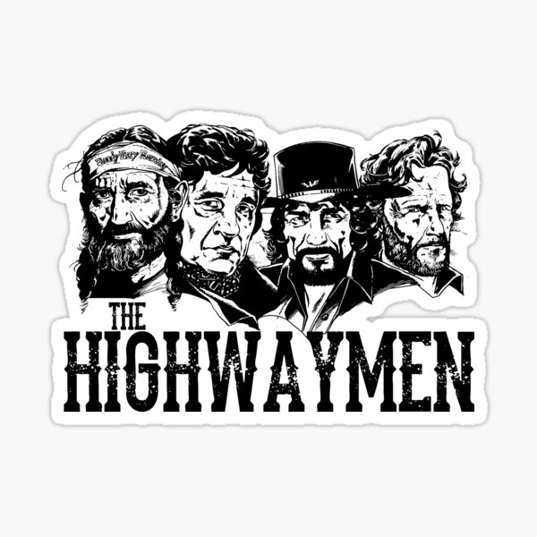 Outlaw Country Super Group - The Black Stencil Sticker