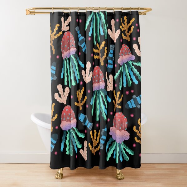 jellyfish and sea creatures Shower Curtain