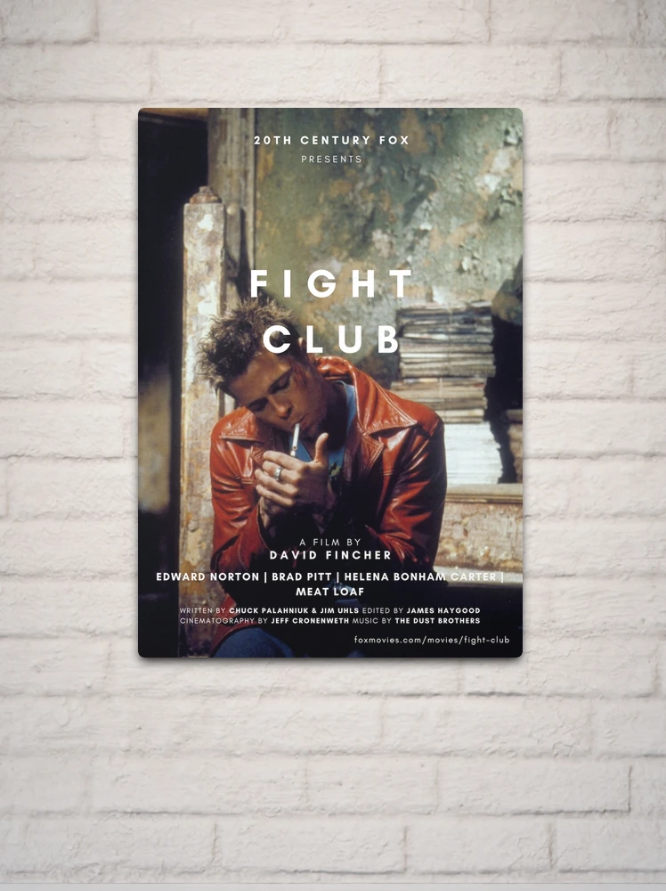 FIGHT CLUB BRAD PITT POSTER Metal Print for Sale by mikceys