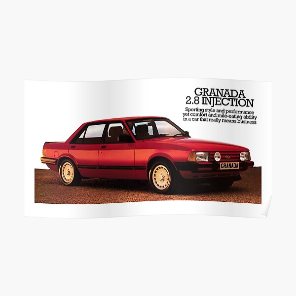 Gt Ford Consul & Granada MK1 Kunstdruck Gxl & Ghia Coupe Illustriert 
