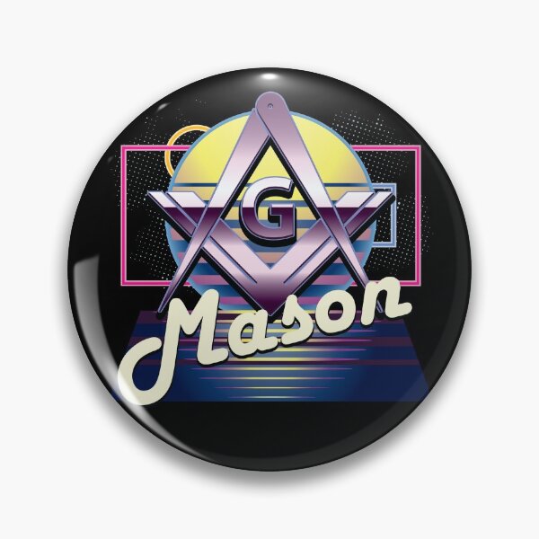 Item preview, Freemason 80's Retro Old School Square & Compass Gold Masonic designed and sold by MasterMasonMade.