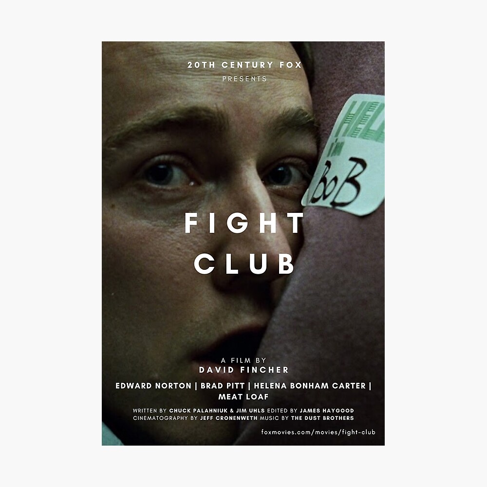 Fight Club Edward Norton Poster Poster By Mikceys Redbubble