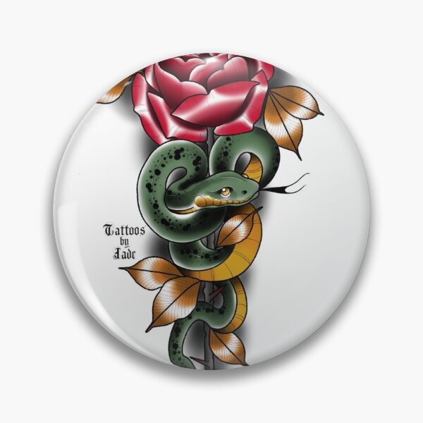 Item preview, Snake x Rose designed and sold by Tattoosbyjade.
