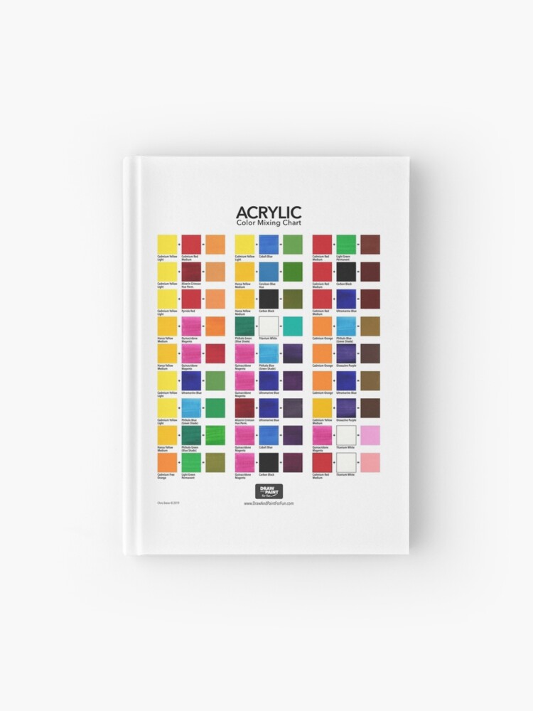 Acrylic Color Mixing Chart Hardcover Journal for Sale by Chris
