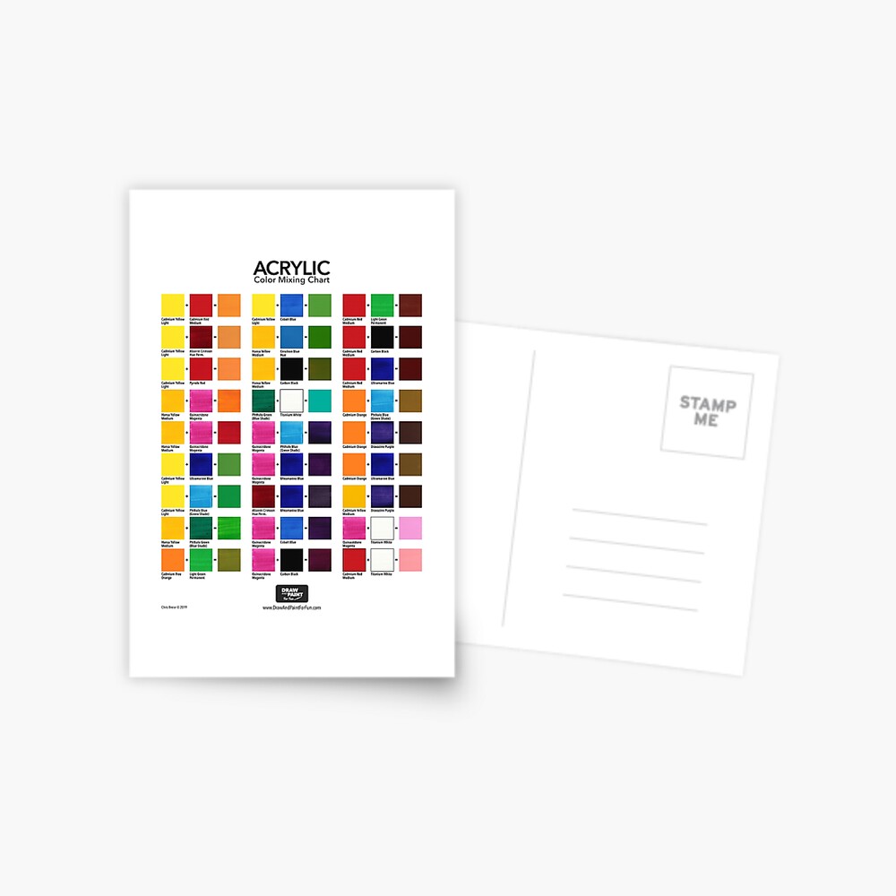 Acrylic Color Mixing Chart Hardcover Journal for Sale by Chris Breier