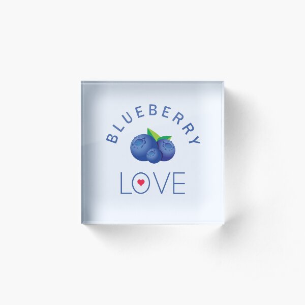 Blueberry Love Fruit Acrylic Block