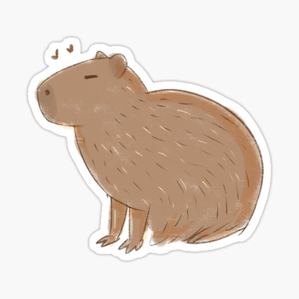 Cute funny capybara with a doughnut for capybara lovers Sticker for Sale  by Yarafantasyart in 2023