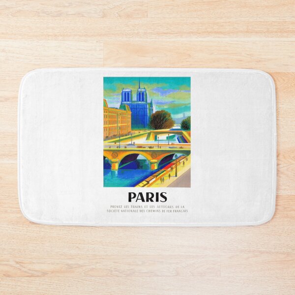 Item preview, 1957 Paris Notre Dame Cathedral French Travel Poster designed and sold by retrographics.