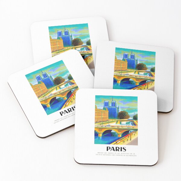 Item preview, 1957 Paris Notre Dame Cathedral French Travel Poster designed and sold by retrographics.
